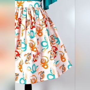 The Oblong Box Shop slithering snakes skirt XL